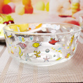 Haonai 600ml glass bowl mixing bowl custom printed bowl fruit bowl